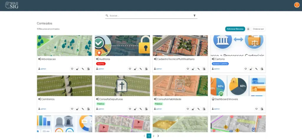 sistema de mapas interativos